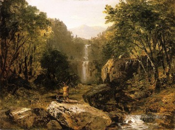 キャッツキル山の風景 ジョン・フレデリック・ケンセット 風景 小川 Oil Paintings